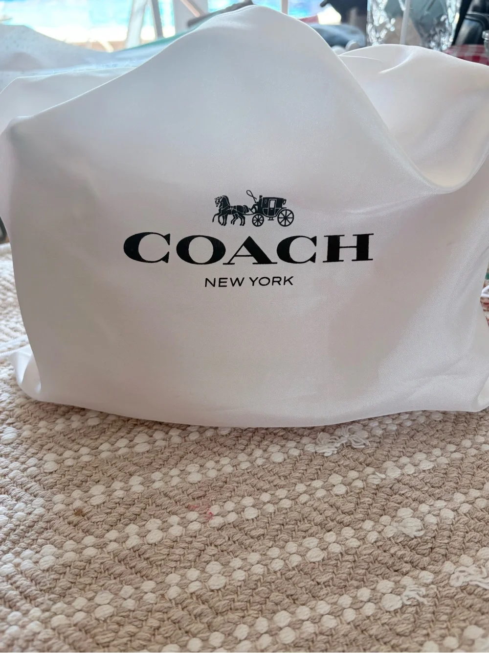 Coach Pink Signature Jacquard Mini Shoulder Hobo with Gold Hardware